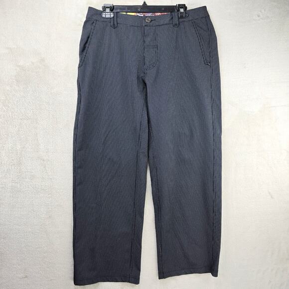 Lululemon Striped Pants Mens 34x28 Black Wet Dry Warm - Picture 1 of 13